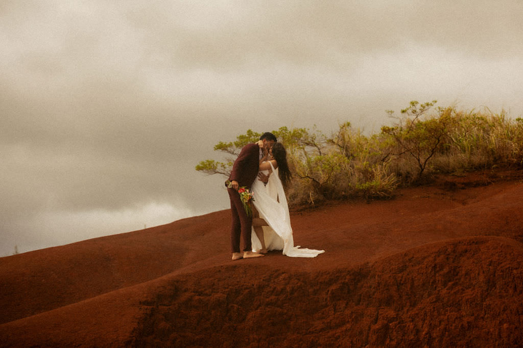 red dirt waterfall elopement